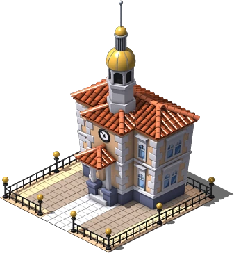 Rathaus, Panzer und Beobachtungsballon aus Empires & Allies, Strategiespiel im Browser